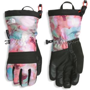 THE NORTH FACE Kids’ Montana Insulated Ski Glove | Touchscreen Compatible, Water & Wind Resistant, Fleece Lined, Pairing Clip(Lite Lilac Lens Flare Print)
