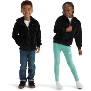 THE NORTH FACE Kids’ Osito Full Zip Fleece Hoodie | Recycled Polyester Fleece Jacket With Ribbed Cuffs & Hem(Tnf Black)
