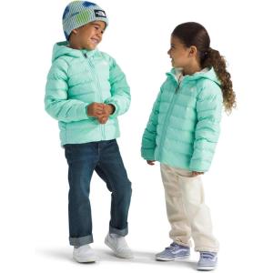 THE NORTH FACE Kids Reversible Perrito Insulated Hooded Jacket | 2 in 1 Winter Coat for Boys & Girls, Water Repellent(Bright Foam)