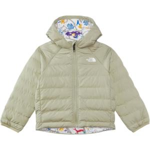 THE NORTH FACE Kids Reversible Perrito Insulated Hooded Jacket | 2 in 1 Winter Coat for Boys & Girls, Water Repellent(Clay Grey)