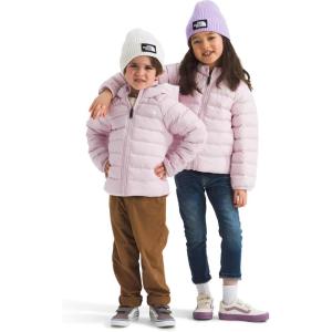 THE NORTH FACE Kids Reversible Perrito Insulated Hooded Jacket | 2 in 1 Winter Coat for Boys & Girls, Water Repellent(Pale Blossom)