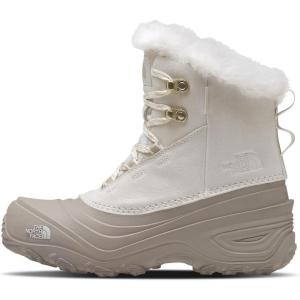 THE NORTH FACE Kids’ Shellista Lace V Insulated Waterproof Snow Boot | Seam-sealed Durable Boot(Gardenia White/Silver Grey)
