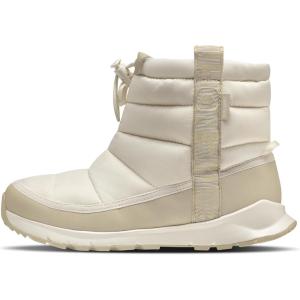 THE NORTH FACE Kids’ Thermoball Pull-on Wp Boot | Insulated & Waterproof, Bungee Collar, Rubber Sole(White Dune/Gravel)