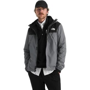 THE NORTH FACE Men’s Antora Triclimate Jacket | Waterproof Shell, Warm Inner Fleece Layer, Adjustable 3 Piece Hood(Smoked Pearl/Tnf Black)
