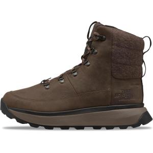 THE NORTH FACE Men’s Bergen Leather Waterproof Hiking Boot | Insulated Snow Boot With 4.5mm Lugs(Demitasse Brown/Tnf Black)