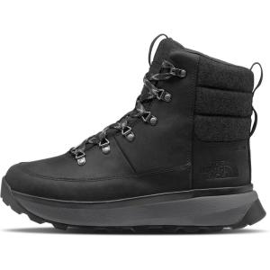THE NORTH FACE Men’s Bergen Leather Waterproof Hiking Boot | Insulated Snow Boot With 4.5mm Lugs(Tnf Black/Tnf Black)