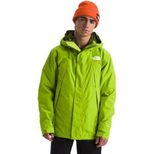 THE NORTH FACE Men’s Clement Triclimate Jacket | Heatseeker Insulation & Water Repellent Finish, Helmet Compatible Hood(Meadow Grass/Forest Olive)