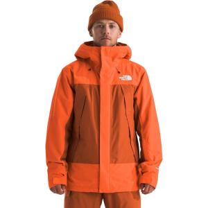 THE NORTH FACE Men’s Clement Triclimate Jacket | Heatseeker Insulation & Water Repellent Finish, Helmet Compatible Hood(Tnf Orange/Earthen Copper)