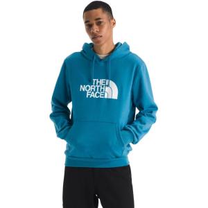 THE NORTH FACE Men’s Evolution Half Dome Hoodie | Sweatshirt with 2 Piece Hood, Adjustable Drawcord, Kangaroo Hand Pocket(Dusk Blue)