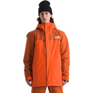 THE NORTH FACE Men’s Freedom Insulated Jacket | Winter Coat With Water Repellent Finish, Helmet Compatible Hood & Zip Pockets(Earthen Copper/Tnf Orange)