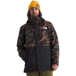 THE NORTH FACE Men’s Freedom Insulated Jacket | Winter Coat With Water Repellent Finish, Helmet Compatible Hood & Zip Pockets(Tnf Black Camo/Asphalt Grey)