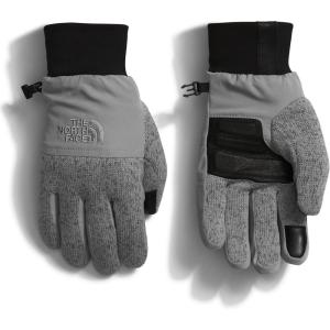 THE NORTH FACE Men’s Front Range Glove | Touchscreen Compatible, Water Repellent, Padded Leather Palms, Fleece Lining(Tnf Medium Grey Heather)