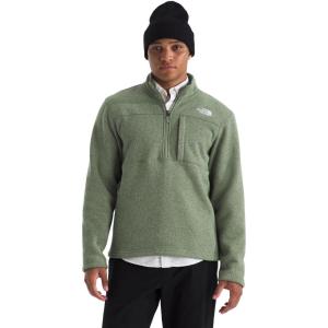 THE NORTH FACE Men’s Gordon Lyons Quarter Zip Jacket | Cold Weather Top with Chest Pocket(Bark Mist Heather)