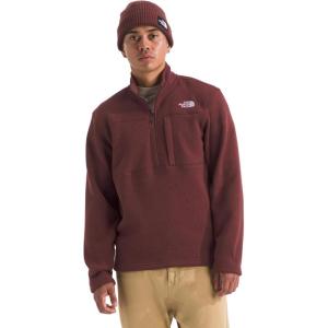 THE NORTH FACE Men’s Gordon Lyons Quarter Zip Jacket | Cold Weather Top with Chest Pocket(Sumac Heather)