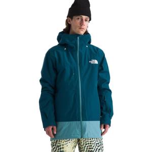 THE NORTH FACE Men’s Thermoball Eco Snow Triclimate Waterproof Insulated Ski Jacket | Helmet Compatible, Powder Skirt(Midnight Petrol/Algae Blue)