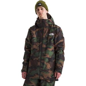 THE NORTH FACE Men’s Thermoball Eco Snow Triclimate Waterproof Insulated Ski Jacket | Helmet Compatible, Powder Skirt(Tnf Black Camo/Asphalt Grey)