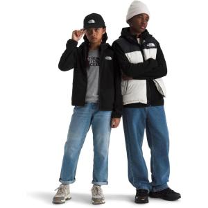 THE NORTH FACE Teen Glacier Lightweight Full Zip Hooded Jacket 3 Piece Hood with Secure-Zip Hand Pockets(Tnf Black)