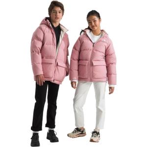 THE NORTH FACE Teen North Down Fleece-Lined Short Parka | 600 Fill Waterfowl Down, Water Repellent, Insulated Hood, & Pockets(Mauve)