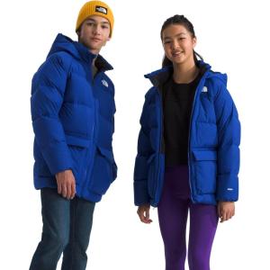 THE NORTH FACE Teen North Down Fleece-Lined Short Parka | 600 Fill Waterfowl Down, Water Repellent, Insulated Hood, & Pockets(Tnf Blue)