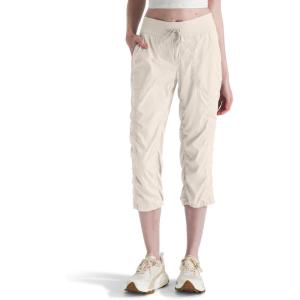 THE NORTH FACE Women’s Aphrodite 2.0 Capri | Moisture Wicking Jogger Pants, Water Repellent, UPF 40+, Rib Knit Waistband(White Dune-npf)