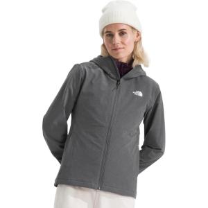 THE NORTH FACE Women’s Shelbe Raschel Fleece Hooded Jacket (Standard & Plus Size) | Fleece Lining, Wind & Water Resistant(Smoked Pearl Heather)