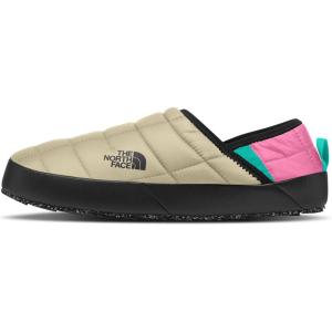 THE NORTH FACE Women’s Thermoball Traction Mule V Winter Shoe | Insulated & Water Repellent, Rubber Outsole(Gravel/Gamma Pink)