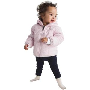 THE NORTH FACE baby-girls Reversible Shasta Full Zip Hooded Jacket(Pale Blossom)