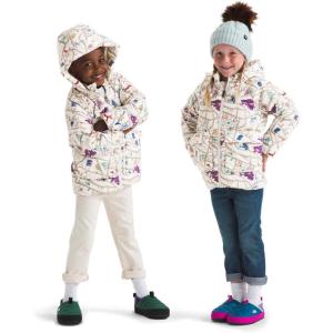 THE NORTH FACE unisex-baby North Down Fleece-lined Parka(White Dune Woodcut Trail Map Print)