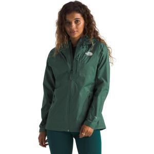 THE NORTH FACE womens Alta Vista Rain Jacket | 3 Piece Hood With Adjustable Cinch-cord, Waterproof, Breathable(Duck Green)