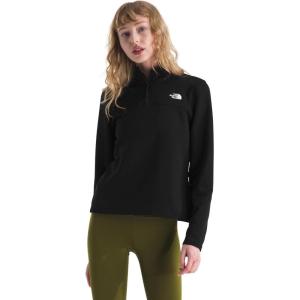THE NORTH FACE womens Cedar Trail Grid Fleece Quarter Zip Jacket | Cold Weather Top With Durable, Reinforced Bindings(Tnf Black)