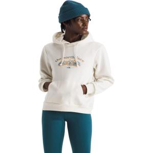 THE NORTH FACE womens Evolution Retro Growth Hoodie | 2 Piece Hood With Drawcord, Kangaroo Hand Pocket, Graphic Design(White Dune)