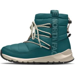 THE NORTH FACE womens Thermoball Traction Bootie(Shaded Spruce/Vintage White)
