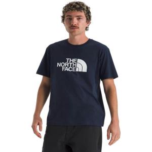 The North FACE Mens Core Half Dome Short-Sleeve Tee | Regular Fit Cotton Shirt with Graphic Design & Ribbed Collar(Summit Navy/Tnf White)
