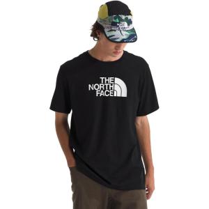 The North FACE Mens Core Half Dome Short-Sleeve Tee | Regular Fit Cotton Shirt with Graphic Design & Ribbed Collar(Tnf Black/Tnf White)