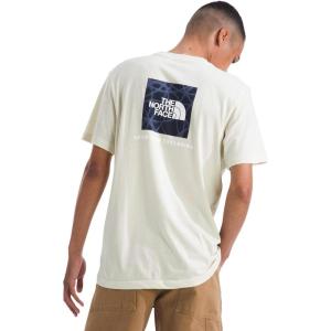 The North FACE Mens Evolution Sun Halos Box Logo NSE Short-Sleeve Tee(White Dune)