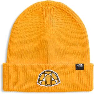 The North FACE Unisex-Adult TNF Logo Box Cuffed Beanie(Summit Gold/Icon Patch)