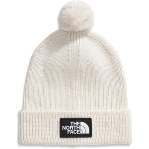The North FACE Unisex-Adult TNF Logo Box Pom Beanie(White Dune)