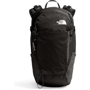 The North Face Basin 24 Liter Technical Daypack with Rain Cover | Unisex Backpack, Hipbelt, Hiking Pole Attachment, Compression Straps, Duck Green/Shady Blue, One Size(Tnf Black/Tnf Black-npf)