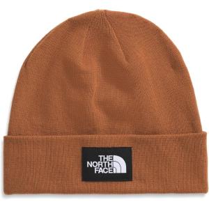 The North Face Dock Worker Recycled Beanie | Deep Fit, Cuffed Winter Hat for Men & Women with Woven Logo Patch, Burnt Umber, One Size