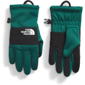 The North Face Kids’ Sierra Fleece Etip Glove | Touchscreen Compatible, Silicone Gripper Dots, Pairing Clip(Evergreen)
