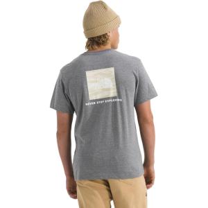 The North Face Mens Evolution Edge of Light Box NSE Short Sleeve Tee | Branded T-Shirt with Set in Sleeves(Tnf Mid Grey Heather)