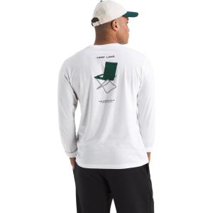 The North Face Mens Evolution Sketch Logo Long-Sleeve Tee | Cotton Shirt with a Logo Graphic(Tnf White)