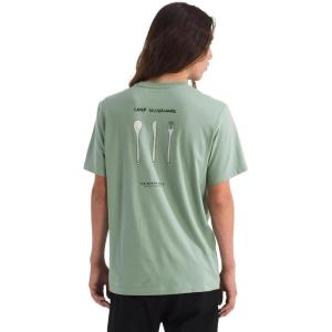 The North Face Mens Evolution Sketch Logo Short-Sleeve Tee | Cotton Shirt with a Logo Graphic(Slate Moss)