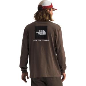 The North Face Mens Long Sleeve Box NSE Tee(Smokey Brown)
