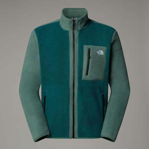 The North Face Men’s Yumiori Full Zip Jacket Lightweight Fleece Coat with Embroidered Logo, Secure Zip Pockets(Deep Nori/Duck Green/Tnf Black)