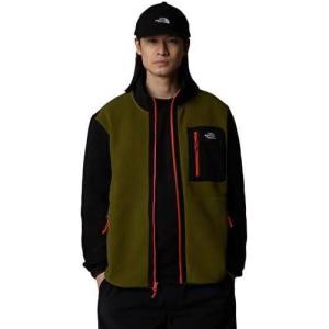 The North Face Men’s Yumiori Full Zip Jacket Lightweight Fleece Coat with Embroidered Logo, Secure Zip Pockets(Forest Olive/Tnf Black/)