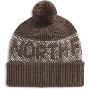The North Face Unisex-Adult Retro Cabin Beanie(Smokey Brown/White Dune)