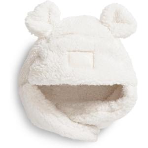 The North Face Unisex-Baby Trapper | Warm Winter Hat for Toddlers with Soft Fleece Lining, Cute Bear Ears & Cozy Earflaps(White Dune)
