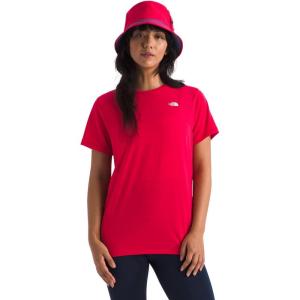 The North Face Womens Adventure Tee | Short-Sleeve Crewneck with Moisture Wicking Fabric, Set-in Sleeves(Hibiscus)