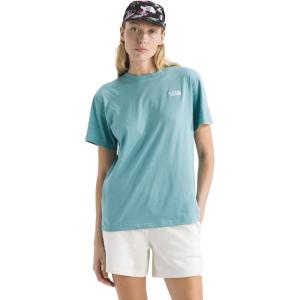 The North Face Womens Evolution Simple Dome Relaxed Short-Sleeve Tee | Cotton T-Shirt with Classic Embroidered Logo(Blue Eclipse)